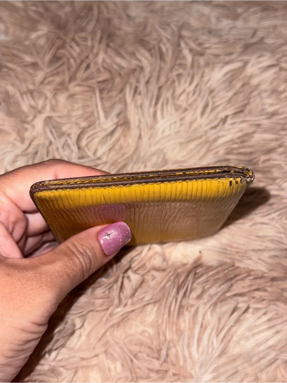 Louis Vuitton Vintage Yellow Epi Porte 2 Cartes Vertical ID Pass Case
